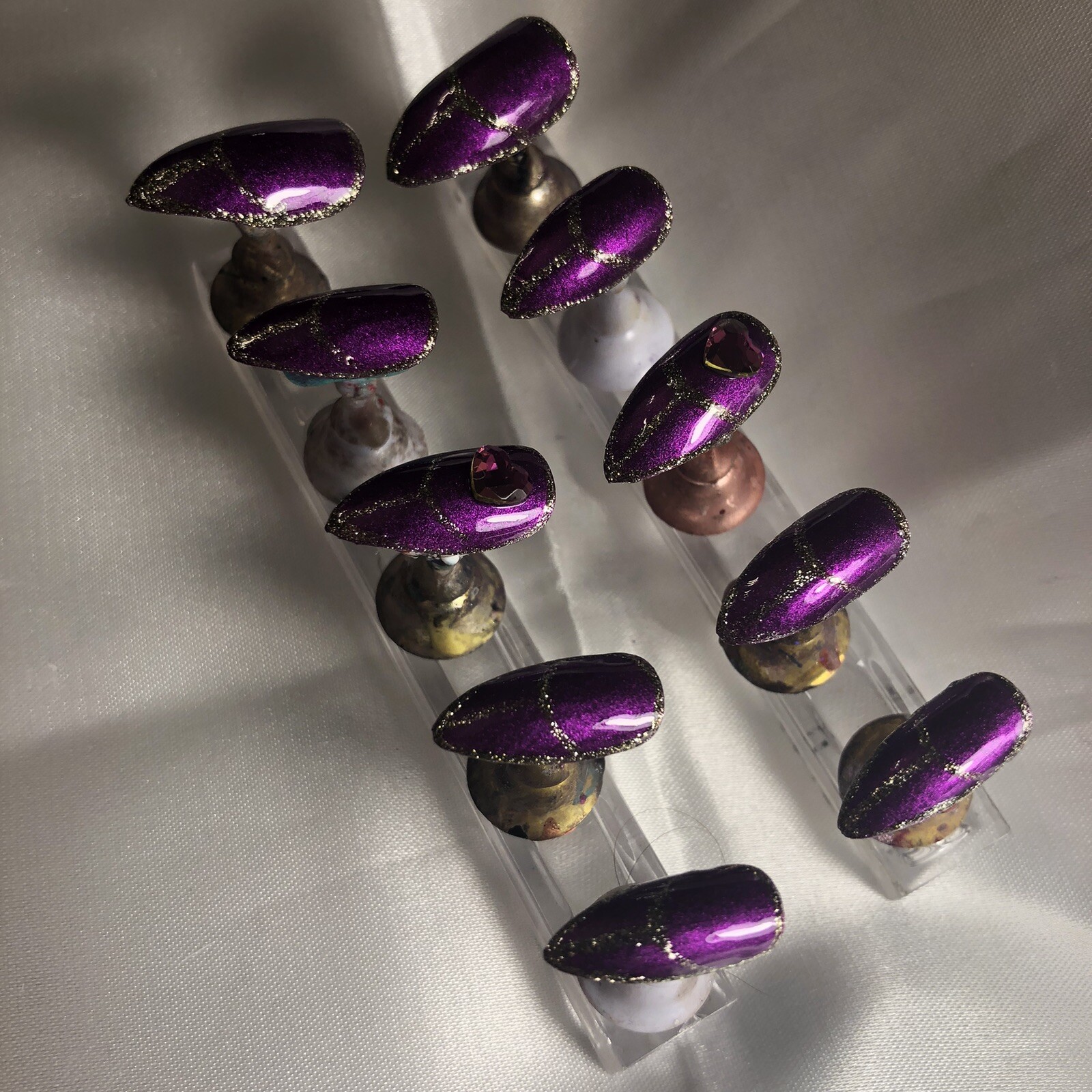 Z NAILZ ! Gorgeous Set Of Handmade/Custom/Medium/Almond Press On Nails