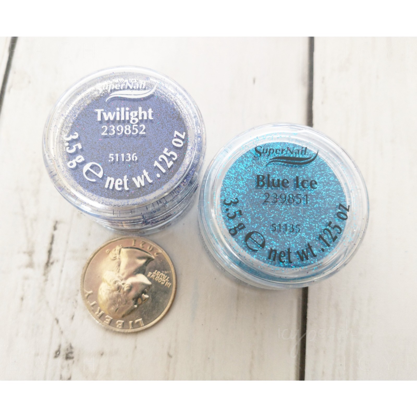 SuperNail Glitter Set Blue Ice Twilight Nail Art Powder Manicure Pedicure Crafts
