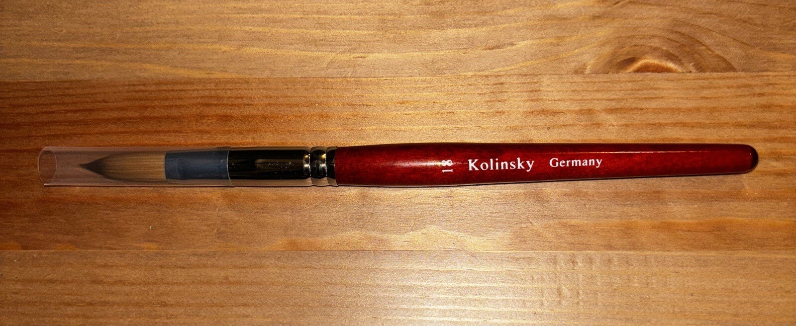 Kolinsky Acrylic Brush Nail #18 Nail Art Brush Red Wood Handle Manicure Tool