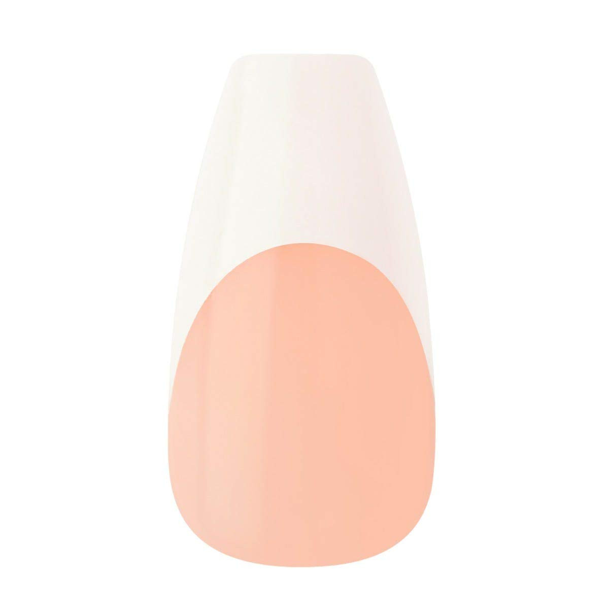 Salon Acrylic French Nail Set – Medium Square “Je T’Aime” Design