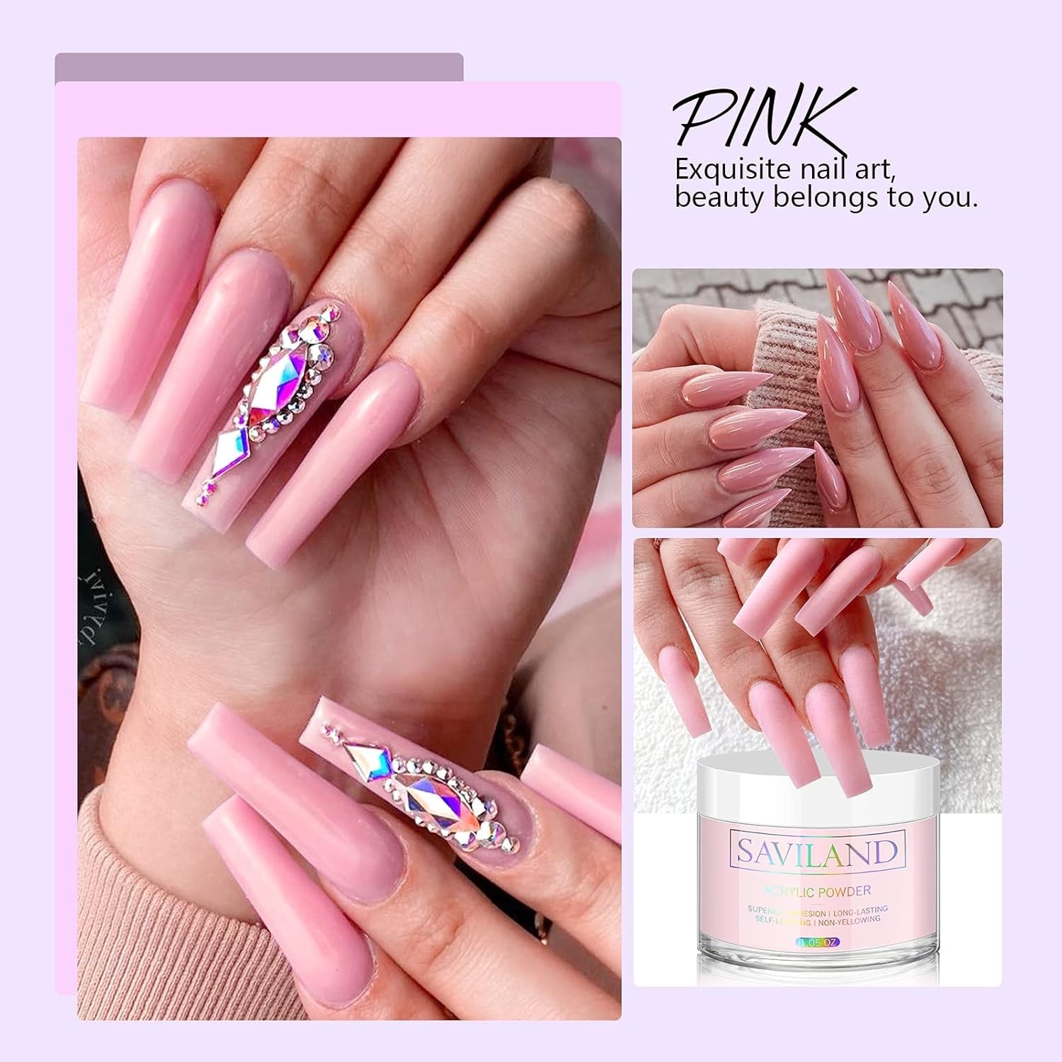 Easy-to-Use 30g Pink Acrylic Nail Powder for Beginners & Pros – No Lamp Needed