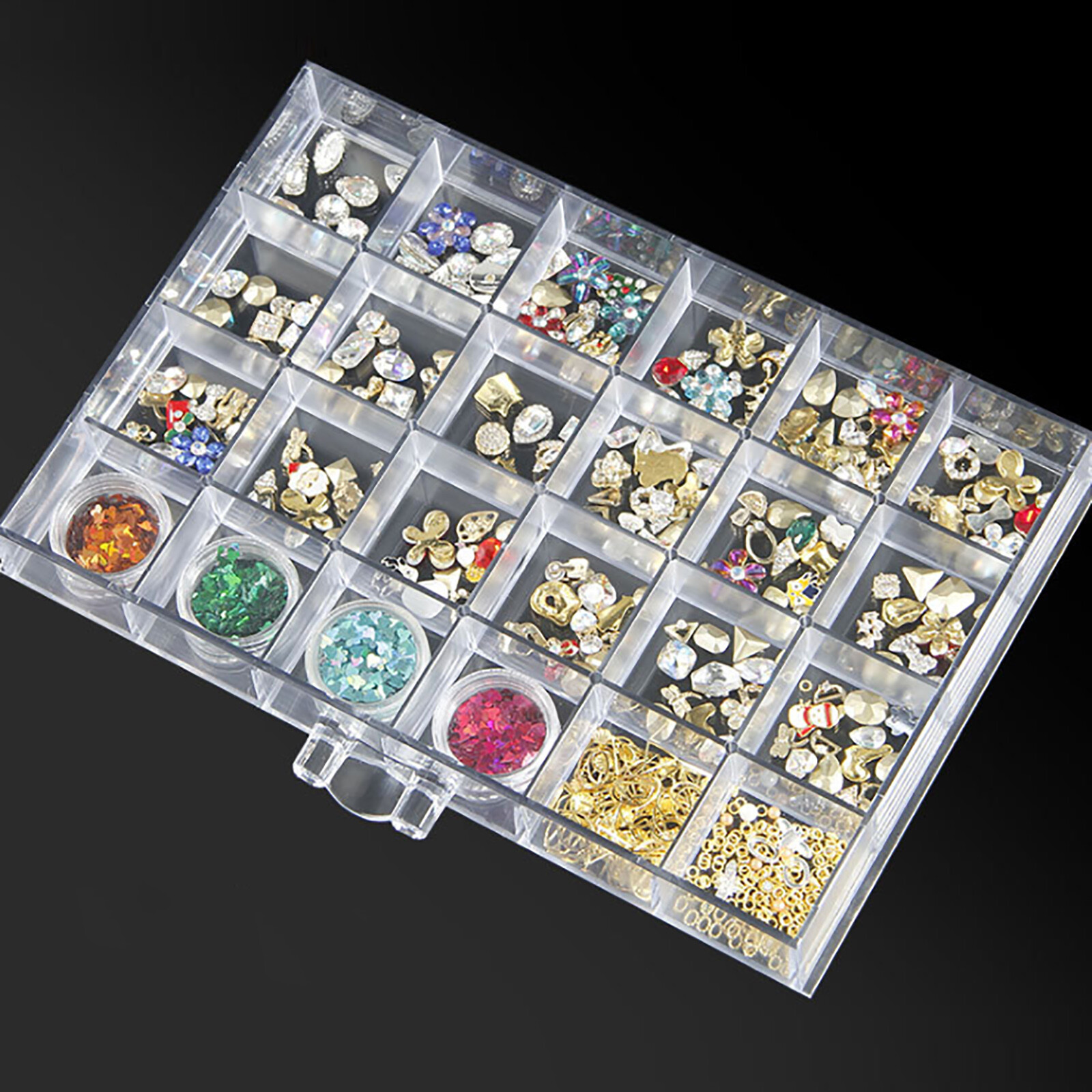 120 Grids Nail Art Storage Case 5-layer Drawer Acrylic Clear Organizer Box NEW
