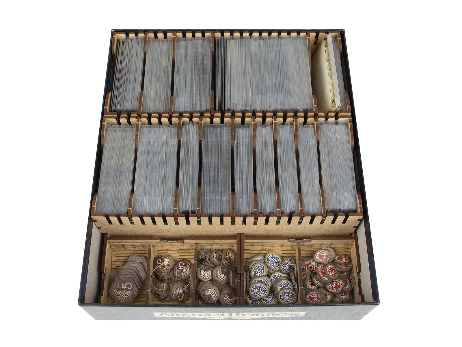 TowerRex Board Game Organizer for Arkham Horror LCG Revised, Brown