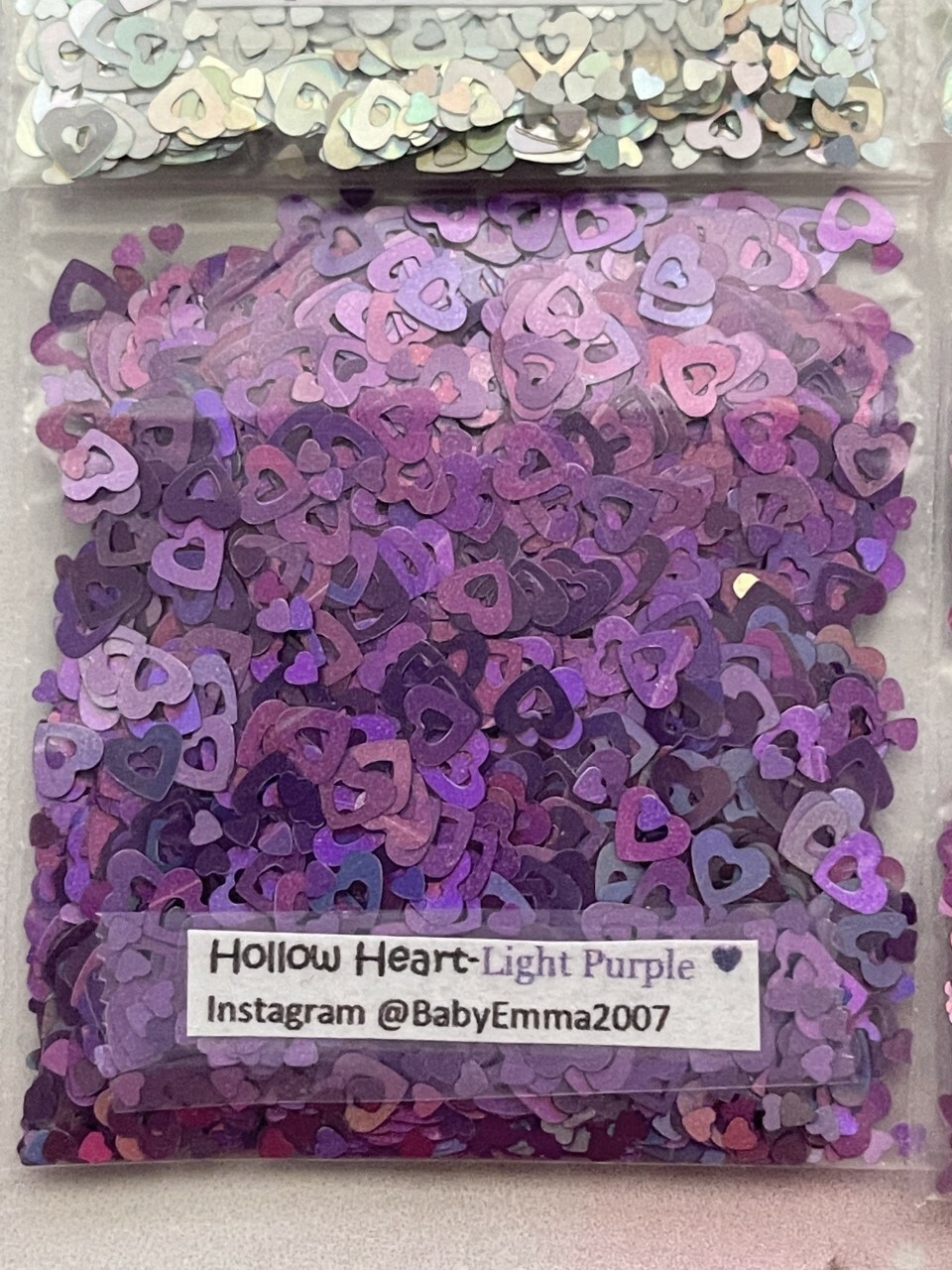 V-Day Holo Heart Shape(Hollow Heart) Glitter-U pick color-Nail Art Face Craft-US