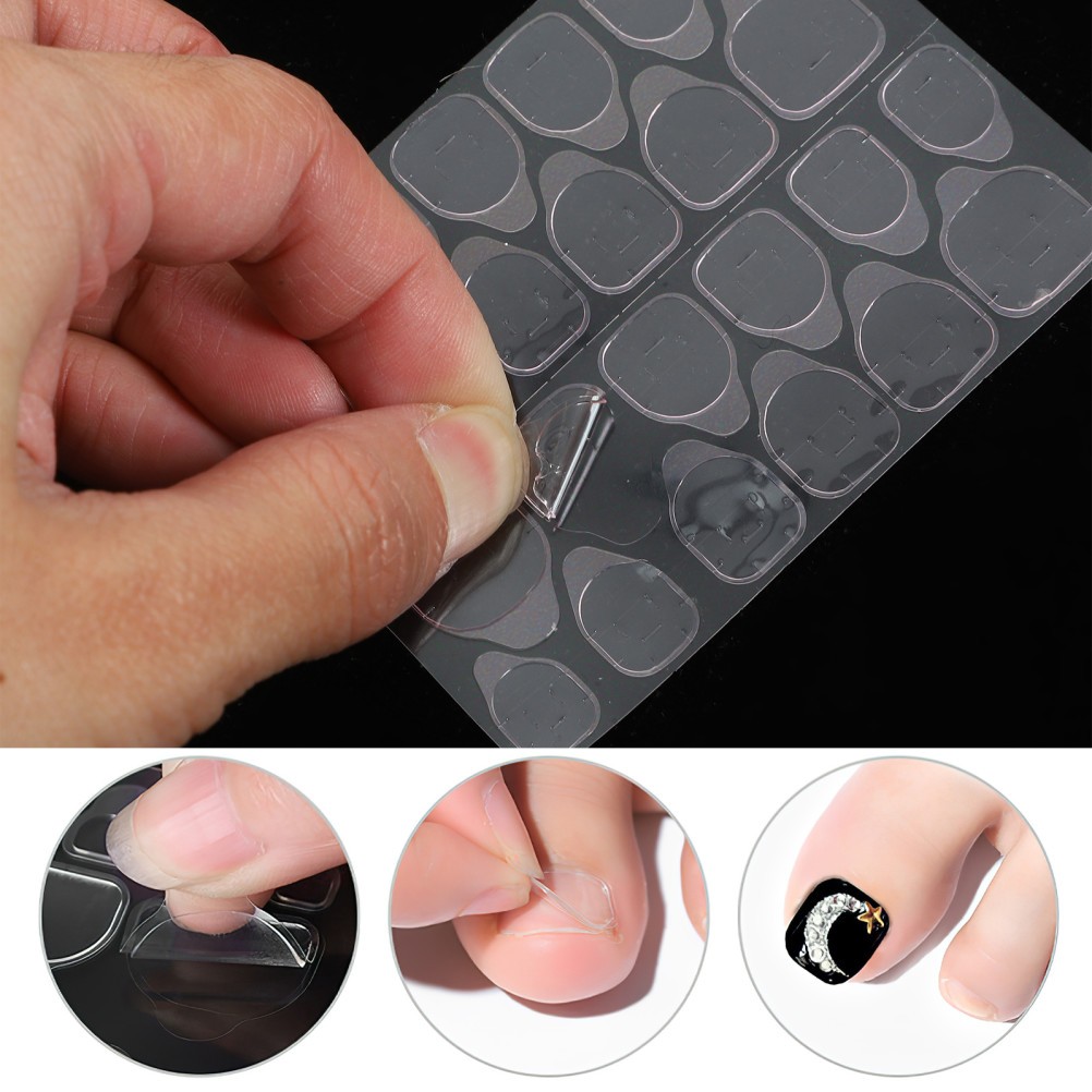 50 Sheets Adhesive Nail Tabs Press Stickers Toenail for Women