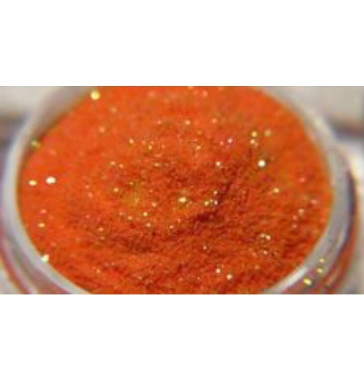 ORANGE MERMAID EFFECT Glitter NAILS Shimmer POWDER GEL HYBRID Apricot Orange 30