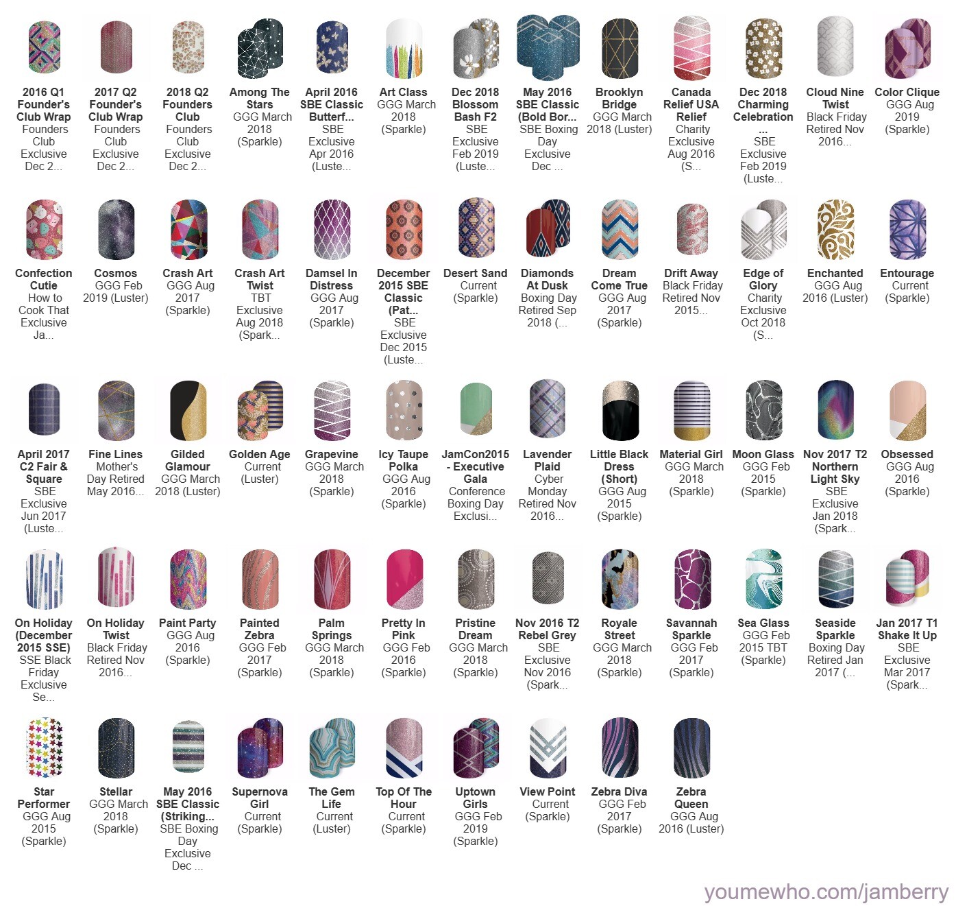 Jamberry Sparkle Nail Wrap Half Sheets ~ retired exclusives ~ free shipping!