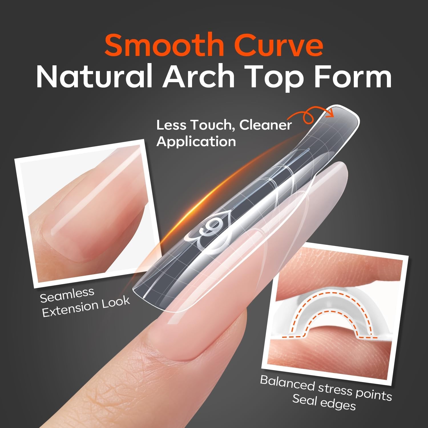 120pcs Dual Nail Forms – Almond Oval, Reusable Gel Extensions, Side Lock Clips