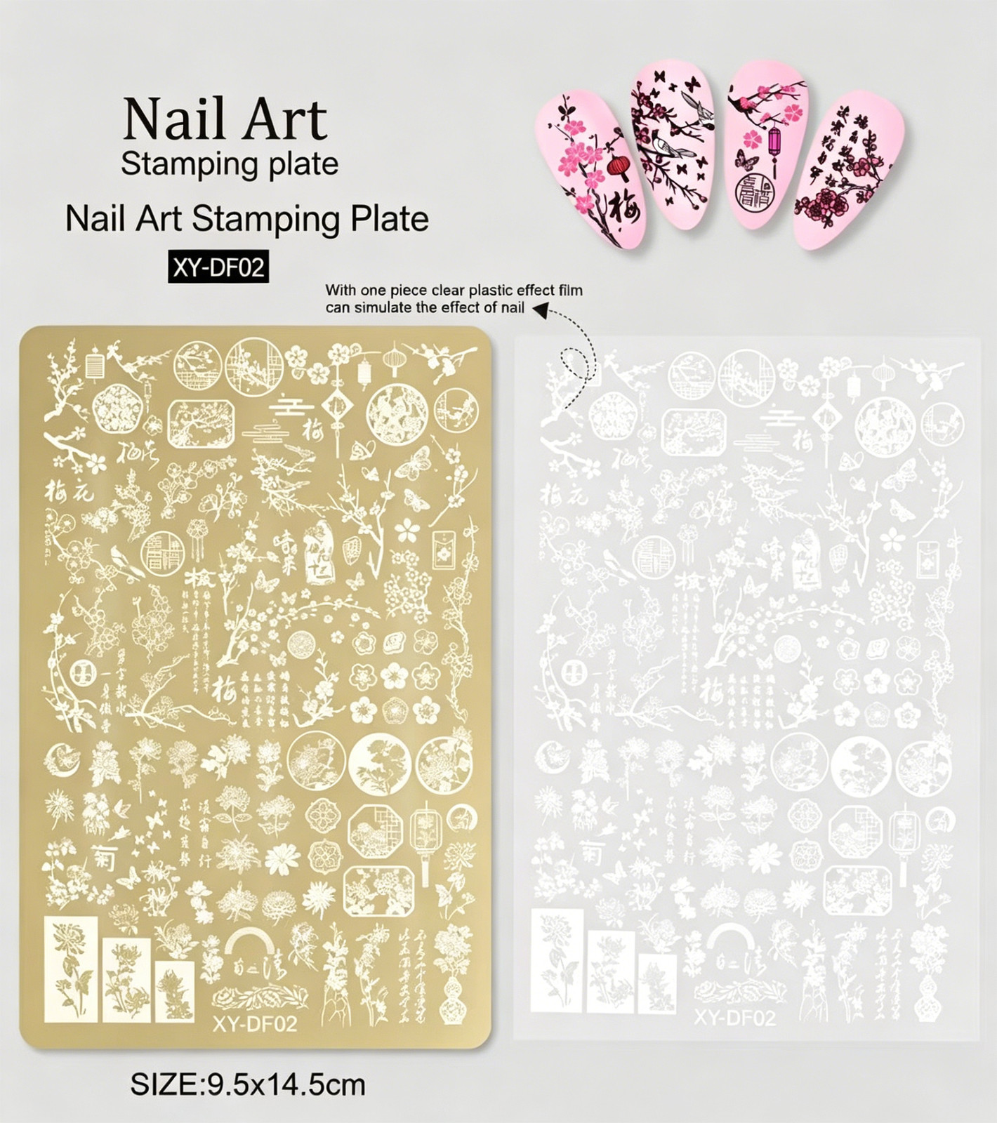 Nail Art French Stamp Silicone Double Head Transfer Stamper Transparent Printing