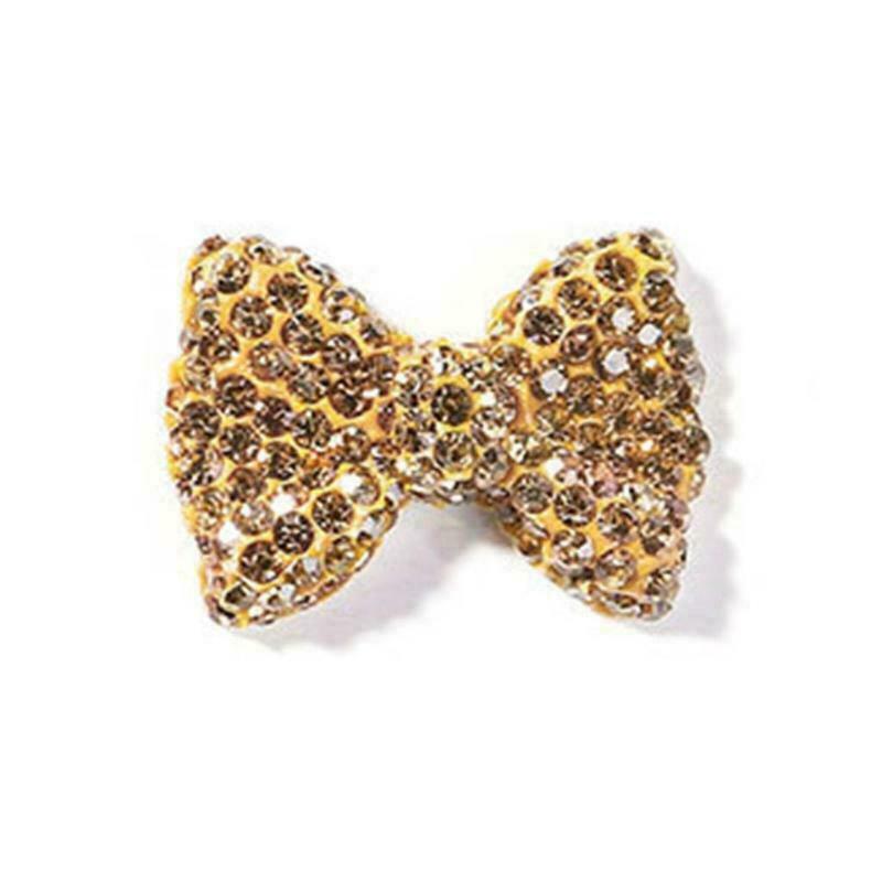 1Pc 3D Bow Knot Nail Charms Glitter Metal Manicure Accessories Nail Art Decor