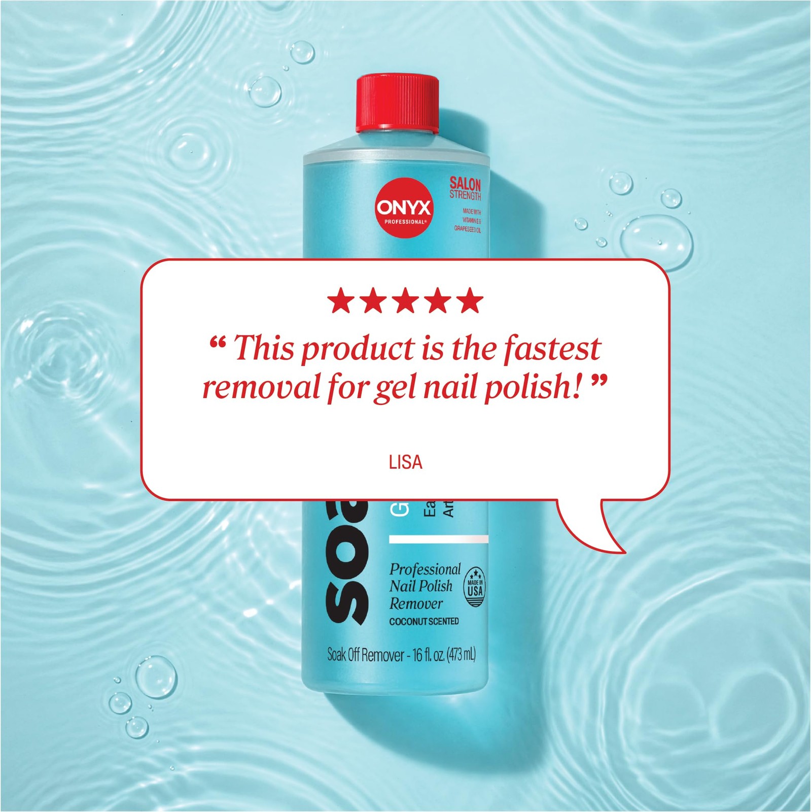 Onyx Professional Coconut Scented Nail Polish 16 Fl Oz (Pack of 1), Teal