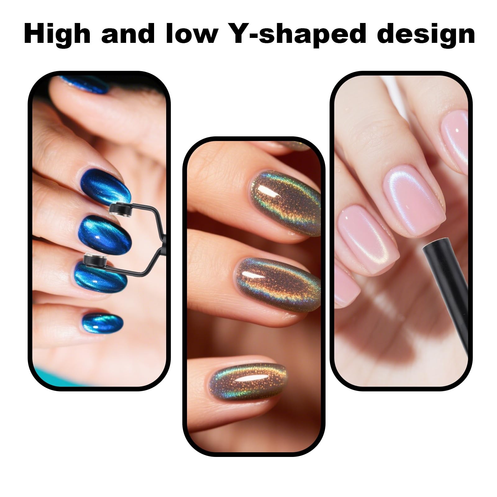3 In 1 Cat Eye Magnet Y-Shaped Double Head Nail Magnetic Wand Nail Art Tool