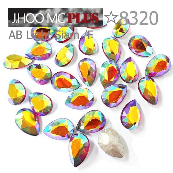 J.HOO Crystal 8320 Pear Flat Back Fancy Rhinestones 14×10mm Nail Art (6pcs)