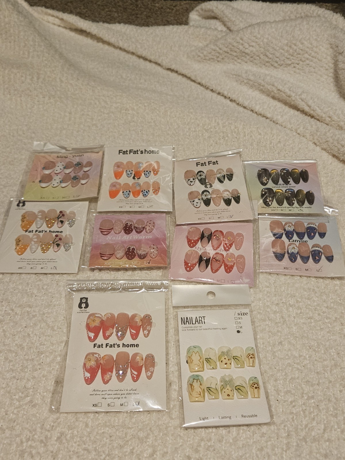 Press On Nail Bundle Large Size 10 Sets