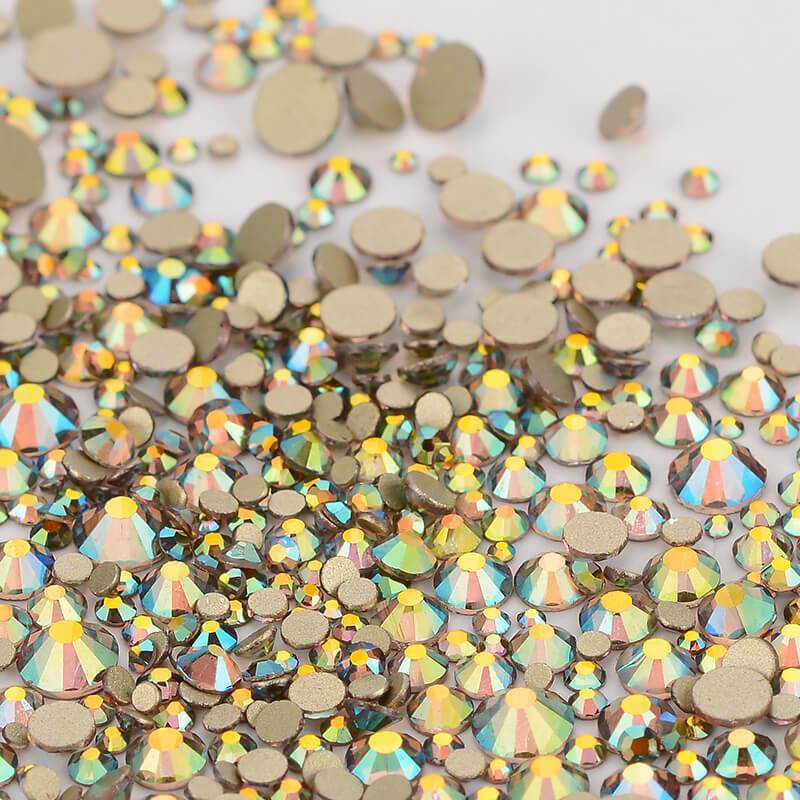 1440pcs Mix Size Ghost Light FlatBack Rhinestones For Nail Art Crystal SS3-SS20