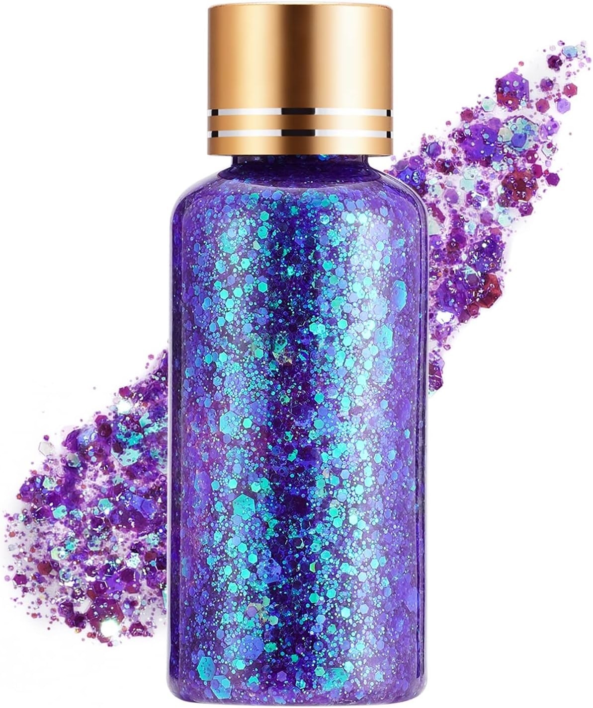 1oz Gemstone Purple Glitter Gel for Faces & Bodies | Long-Lasting & Non-Toxic
