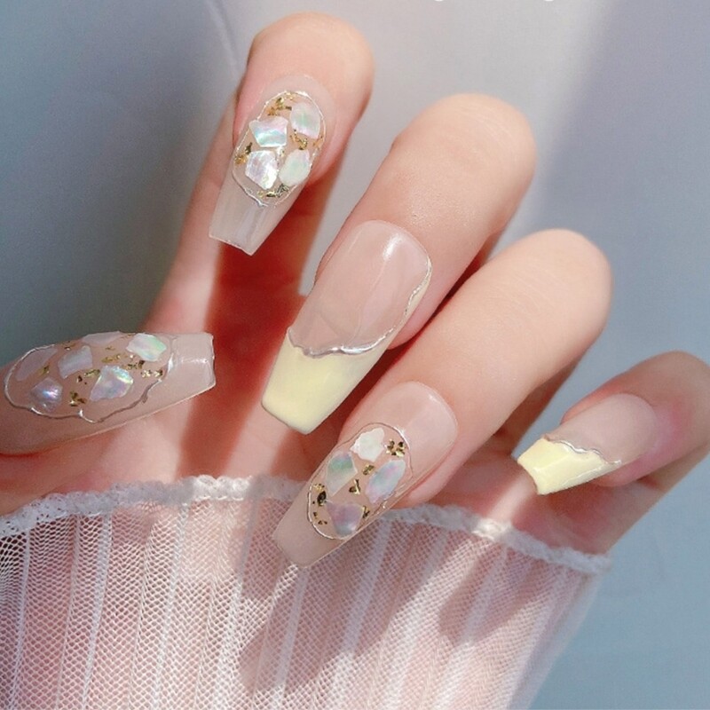 Nail Art Shell Flakes Abalone Nail Charms 3D Irregular Slices Shell Nail Art