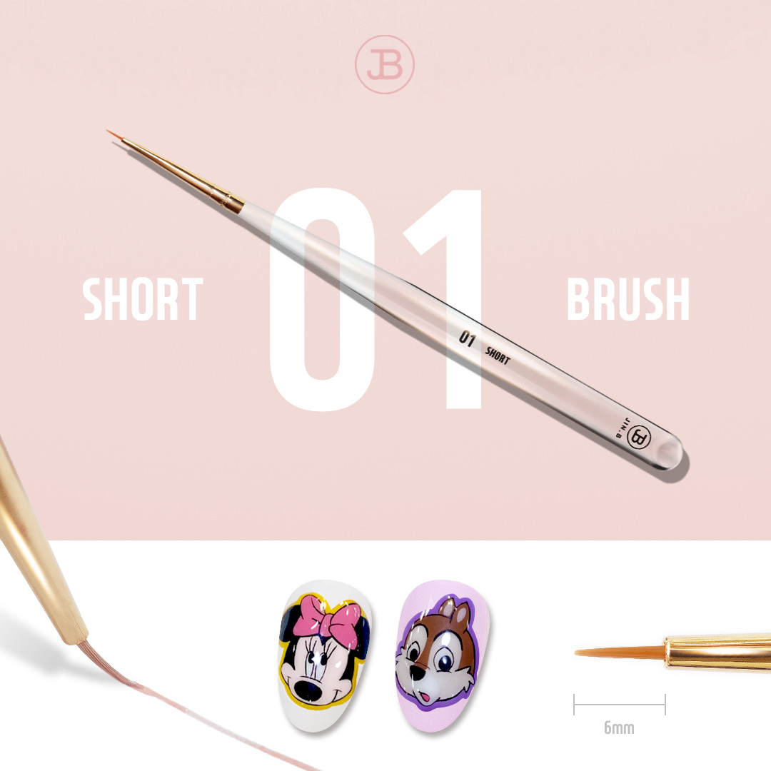 GRACIA JIN.B Ivy Nail Brush 7pcs Set with Case Liner Art Gel Brush Korea