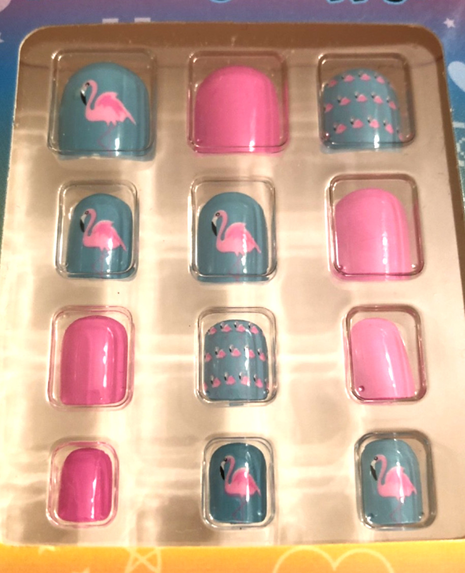 Lot of 6 Boxes Assorted Kids/Small Adult Fashion Nails Press-On 72 Pcs NIB