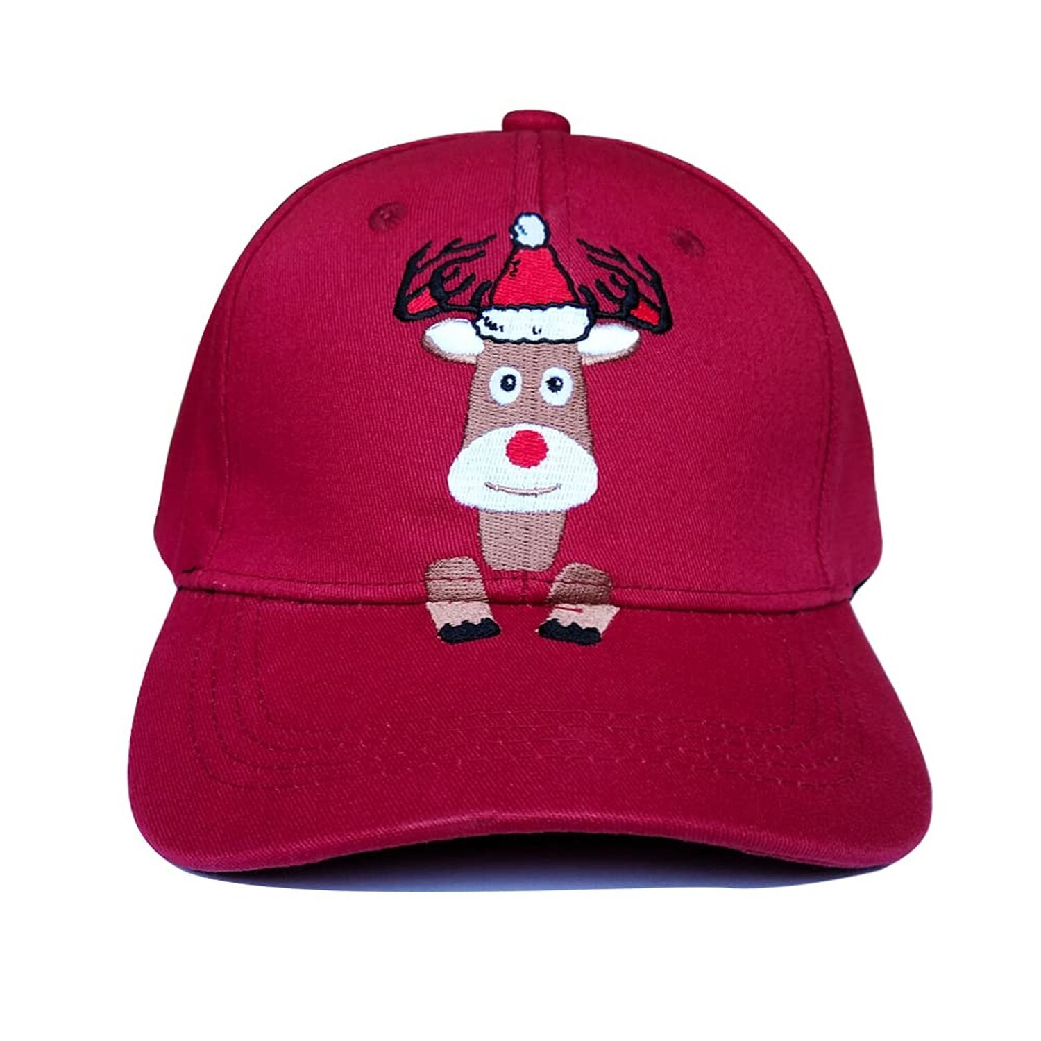 Christmas Baseball Cap Embroidered Reindeer Snowman Winter Trucker Cool Hunti…