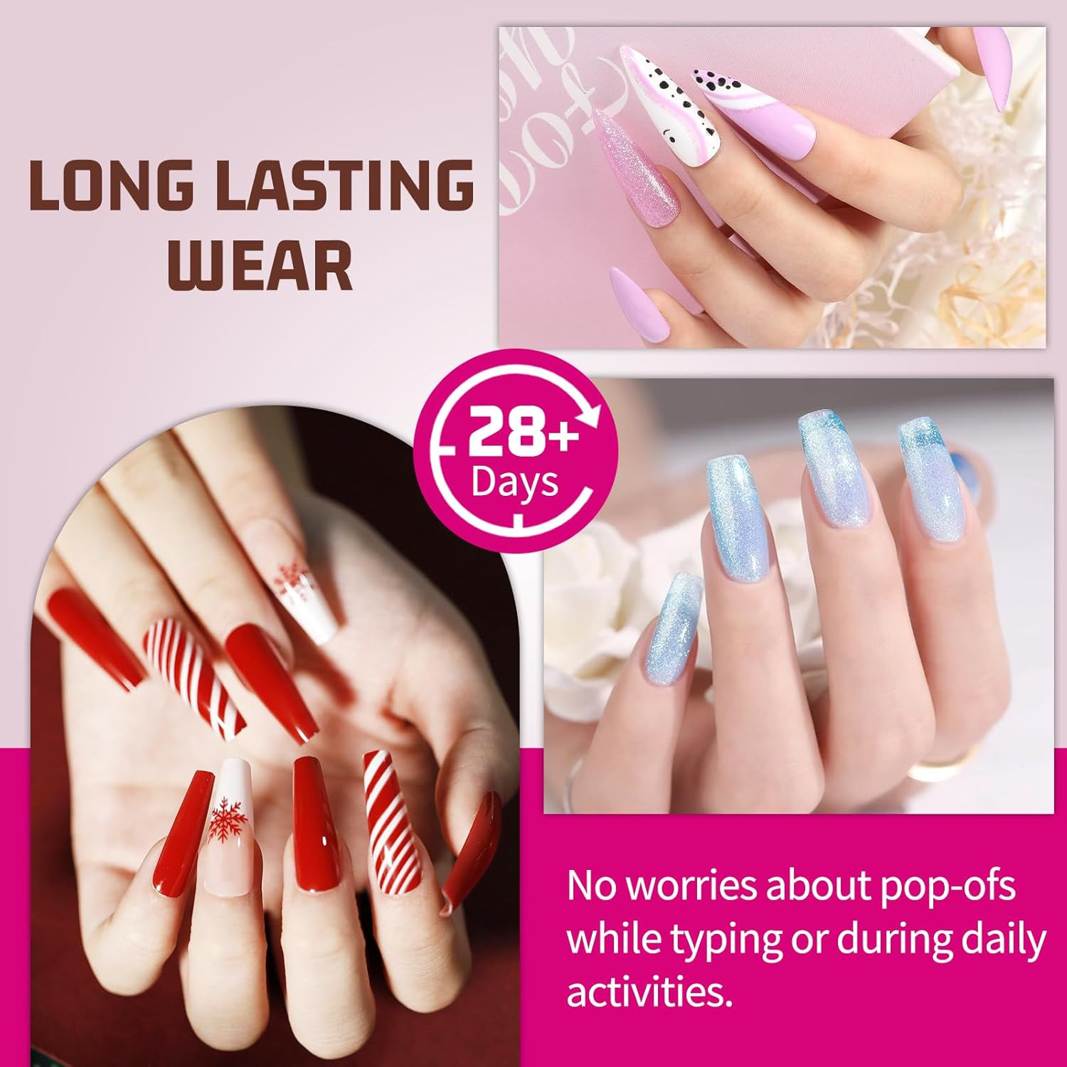 MAGIC ARMOR 30G Semi Solid Nail Glue for Press on Nail, No UV Lamp Need Gel Nail