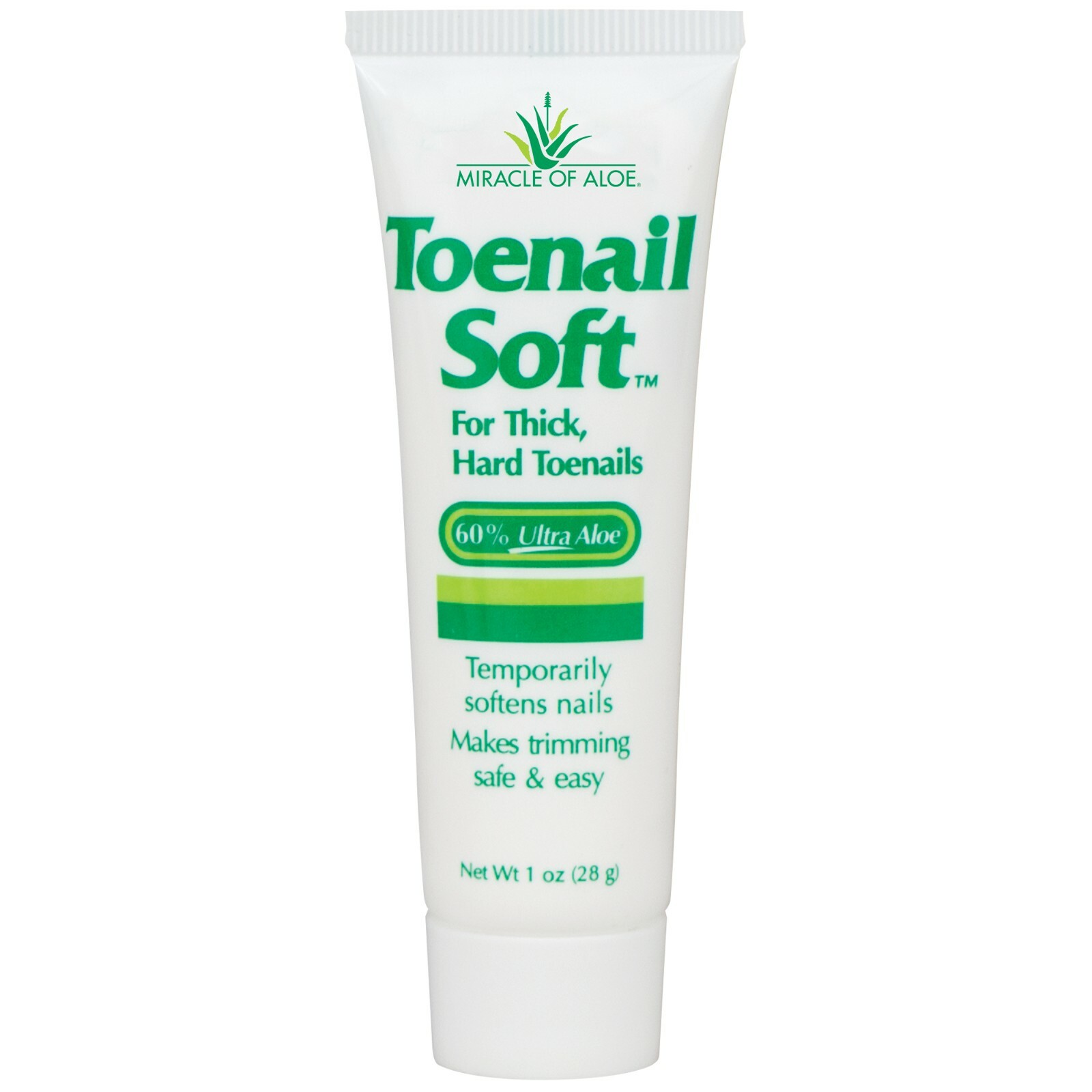 Miracle of Aloe Toenail Soft 1 Oz – 2 Pack Temporary Nail Softening Cream