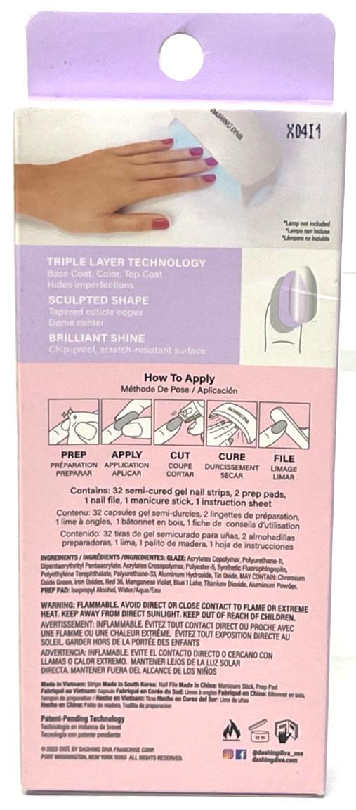 Dashing Diva Glaze LED Semi-Cured Gel Nail Strips Sealed GAM263 – Unicorn Glaze