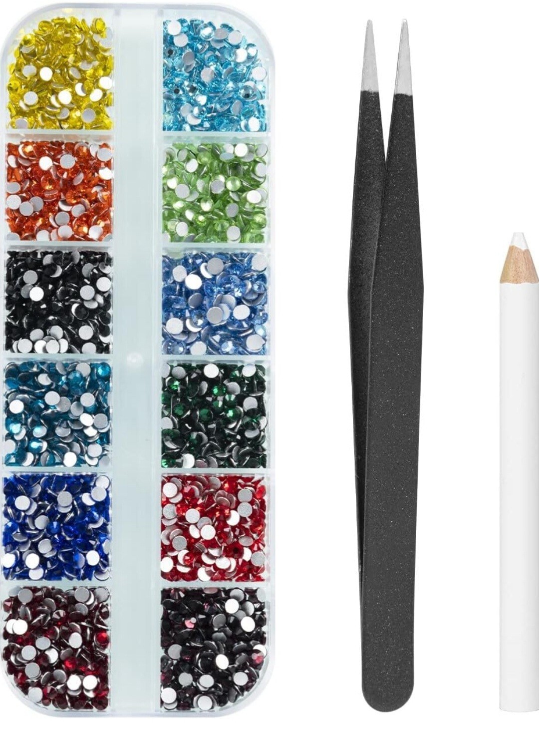 Nail Art Rhinestones Kit DIY Nail Crystal Gems Kit 2400pcs Make-up Craft kit