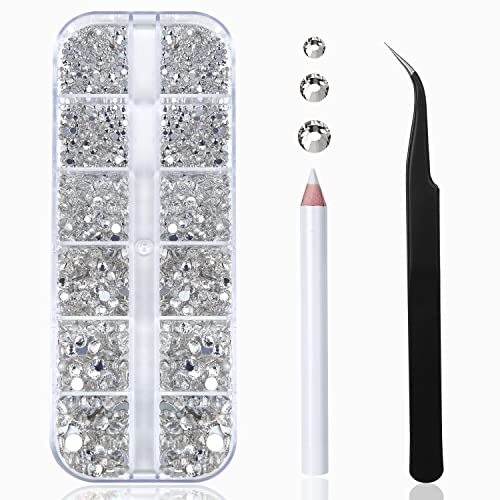 Piedras Para Uñas Conjunto De Diamantes De Imitación De Cristal 2000 Piezas, D