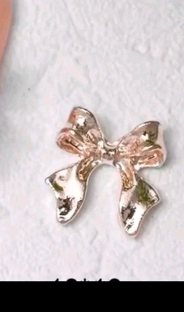 Bows For Nails Manicure Crystal Jewelry Nail Art Butterfly 6Pcs *rosegold*