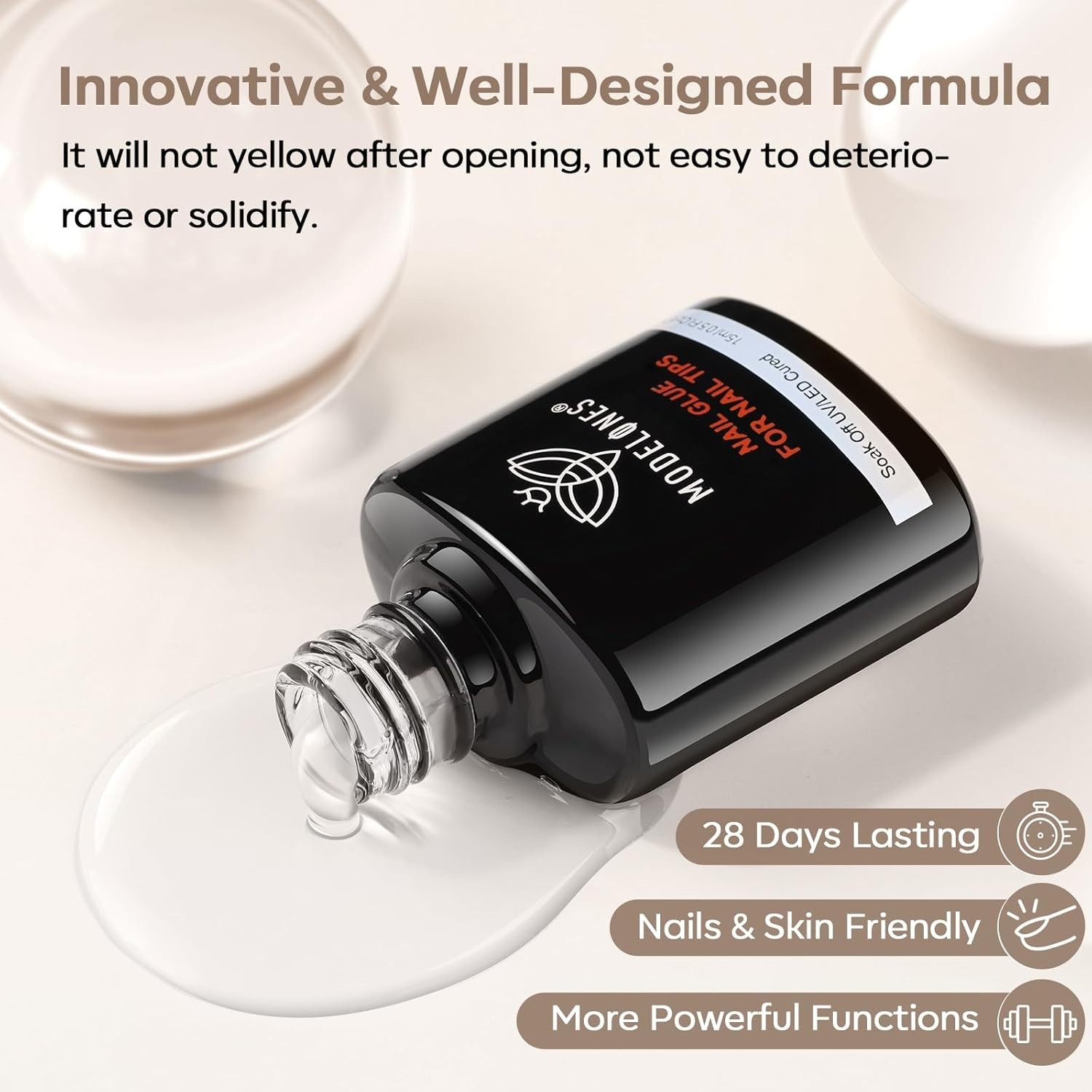Multi-Functional 15ml Gel Nail Glue – Crystal Clear Finish for Nail Art Mastery