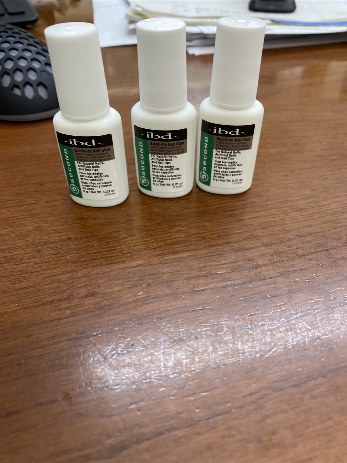 Ibd 5 Second Brush On Nail Glue 54006 / Treatments by IBD (Pack of 3)