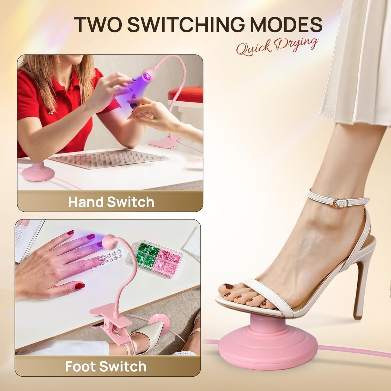 UV LED Nail Lp, Qui Drying UV Light for l Nails Foot Control