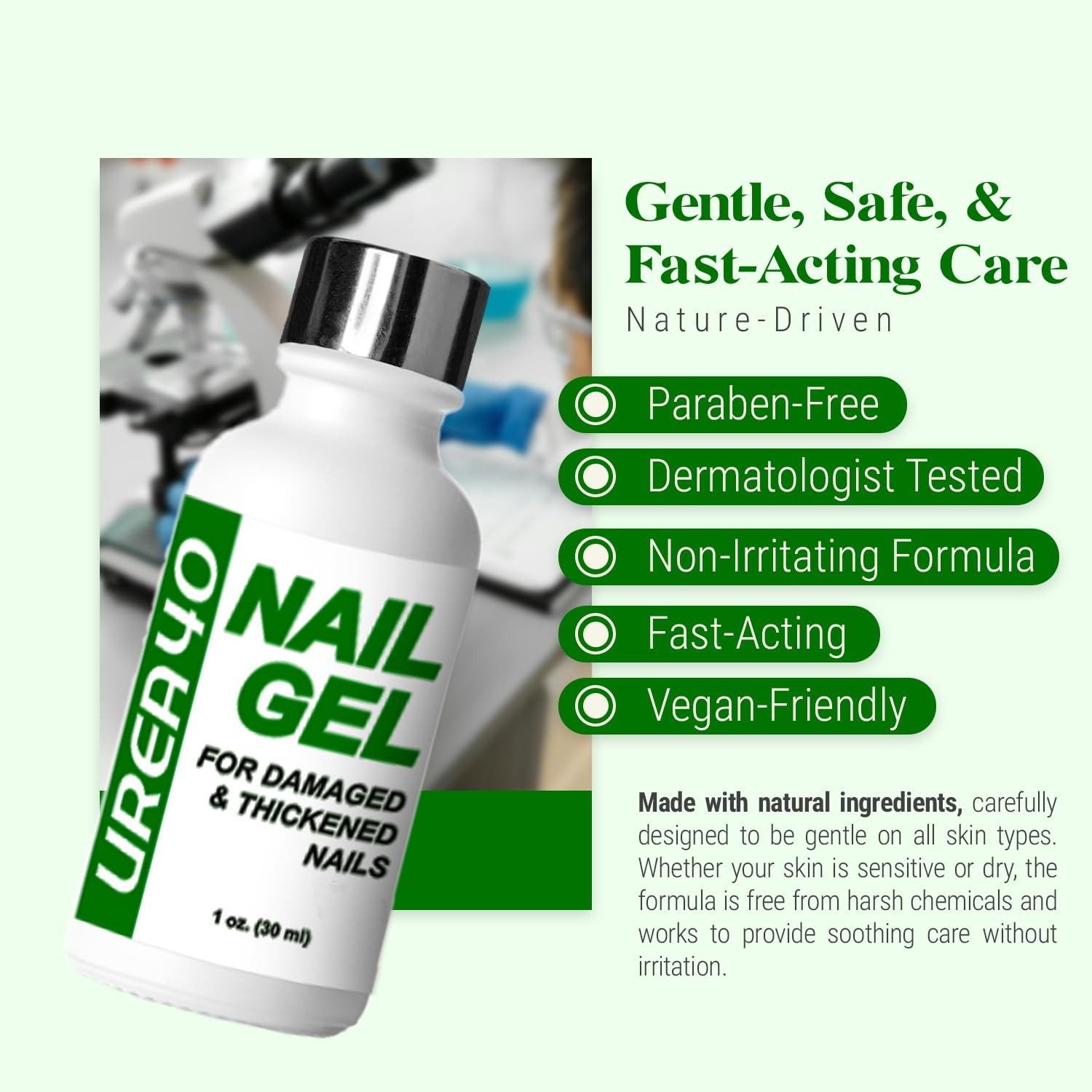 Urea Nail Gel – Softens Cracked Heel 1 Fl Oz (Pack of 1), Green 40