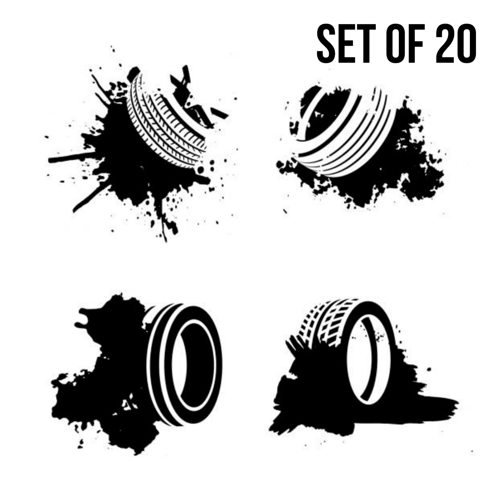 Jeep Off Road Assorted Set Nail Decals Stickers Waterslide Nail Art Set Of 20