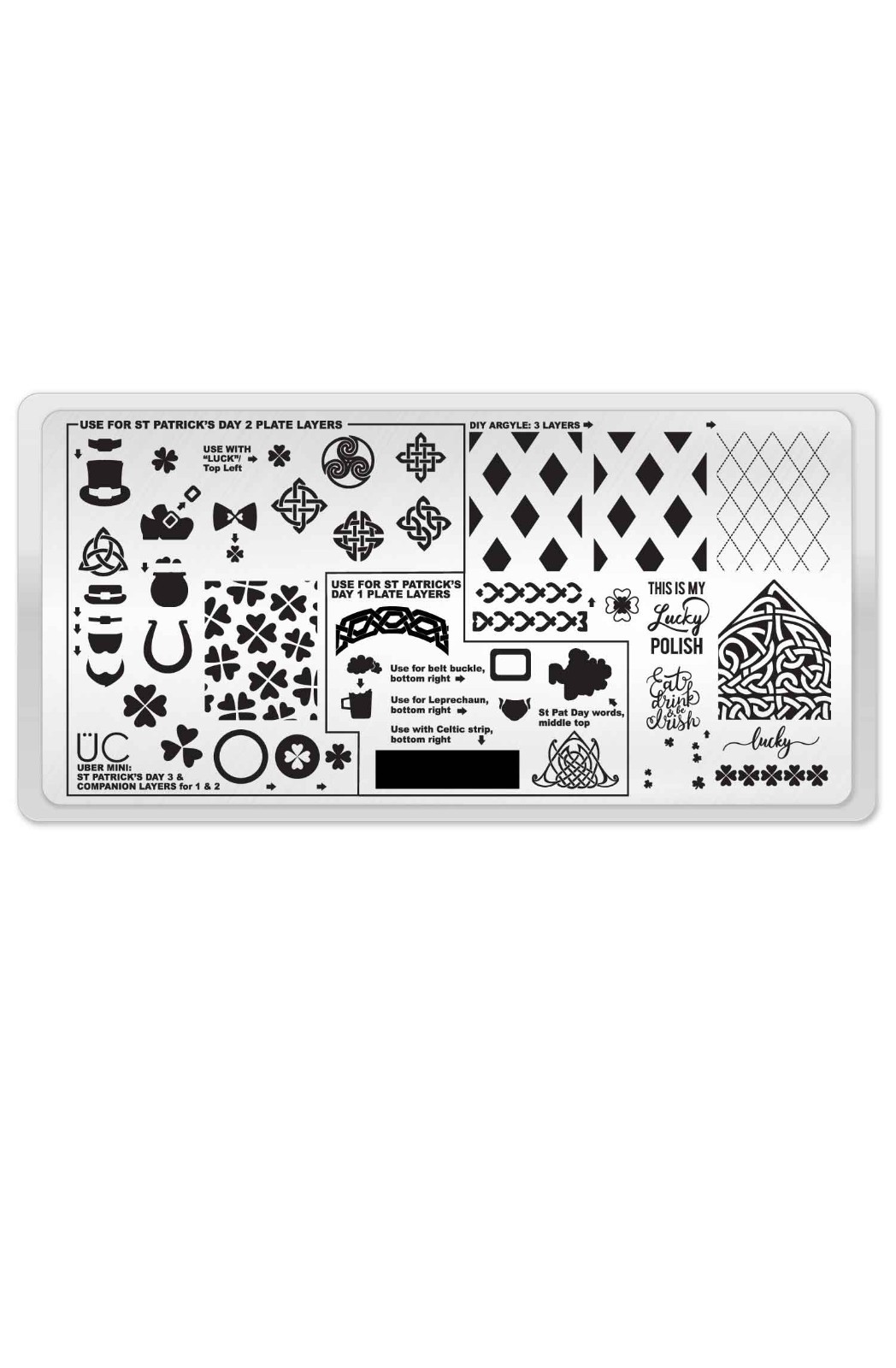 Uber Chic Nail Stamping Plate – St Patrick’s Day 3