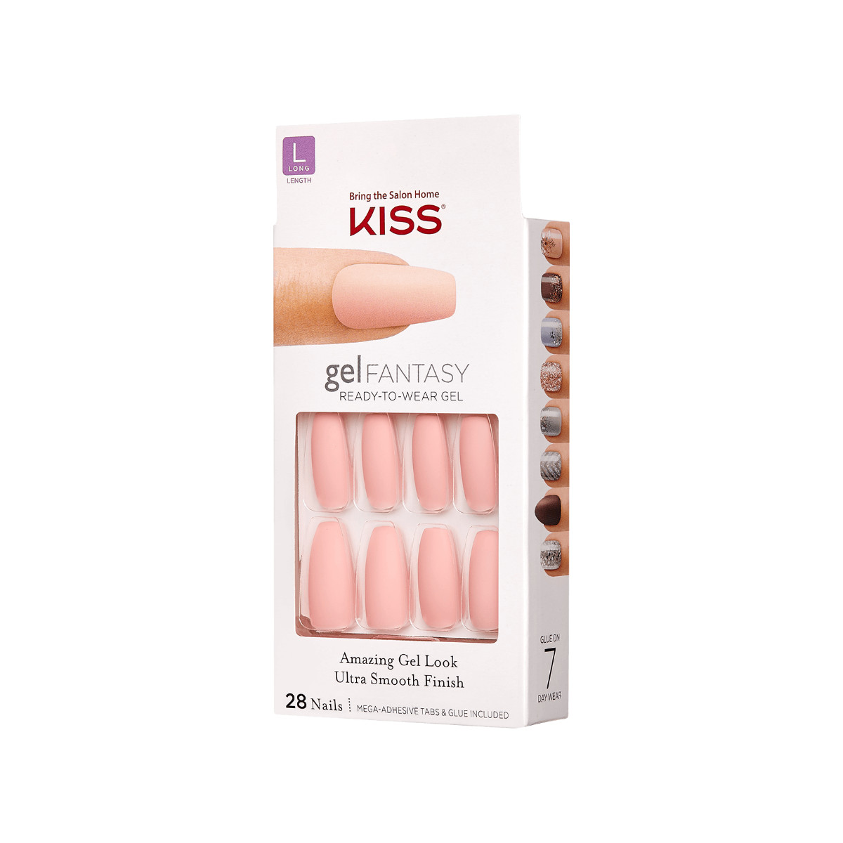 Kiss Gel Fantasy Ready-To-Wear Gel Long Nails, KGN09