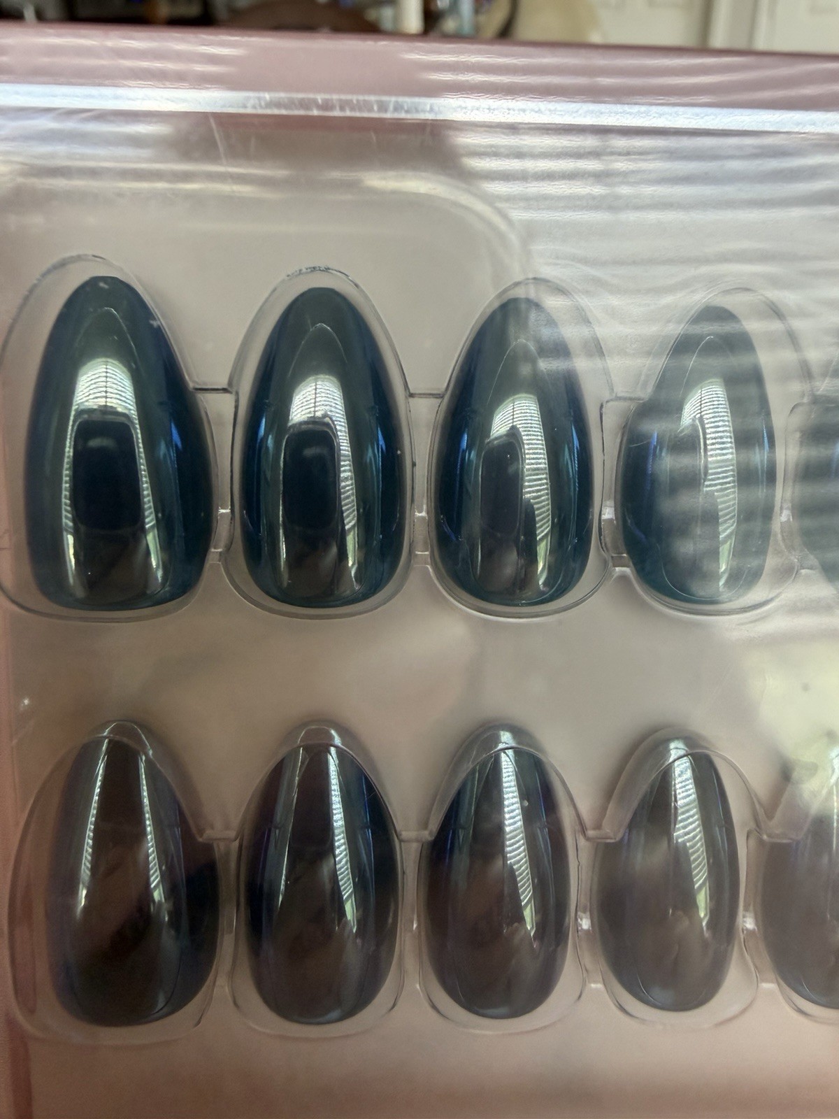 Glamnetic-Midnight Teal Short Almond