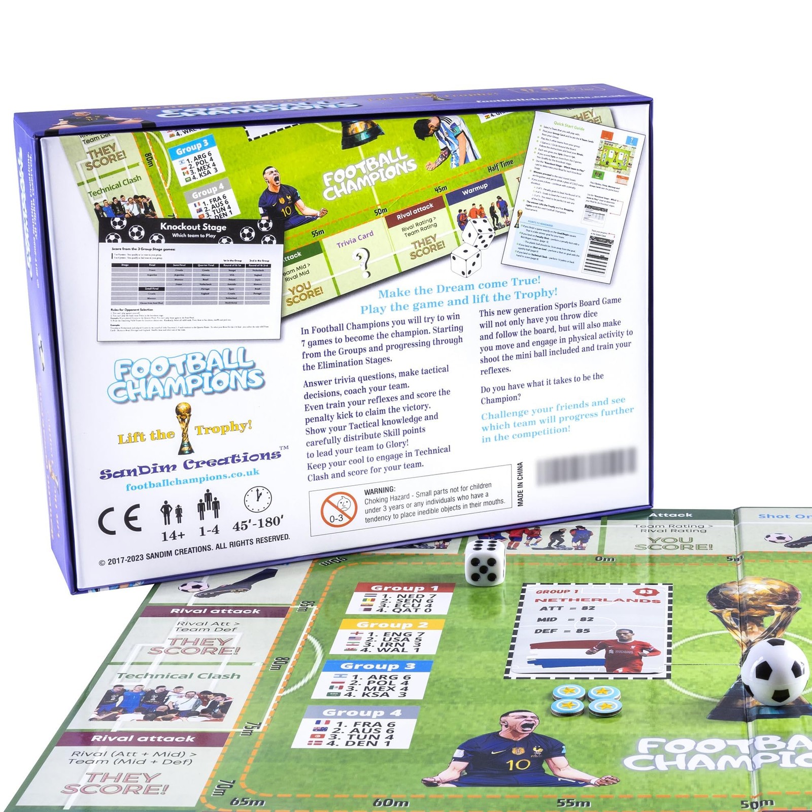 SanDim Creations Football Champions Board Game – Family 7.5 x 10 x 0.1 inches