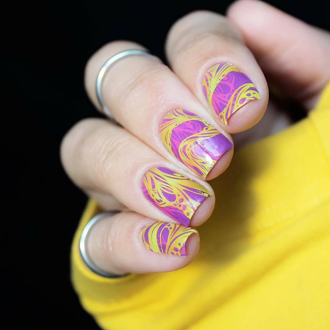 P116 Lavalicious Water Decals Sliders for Nail Art Design