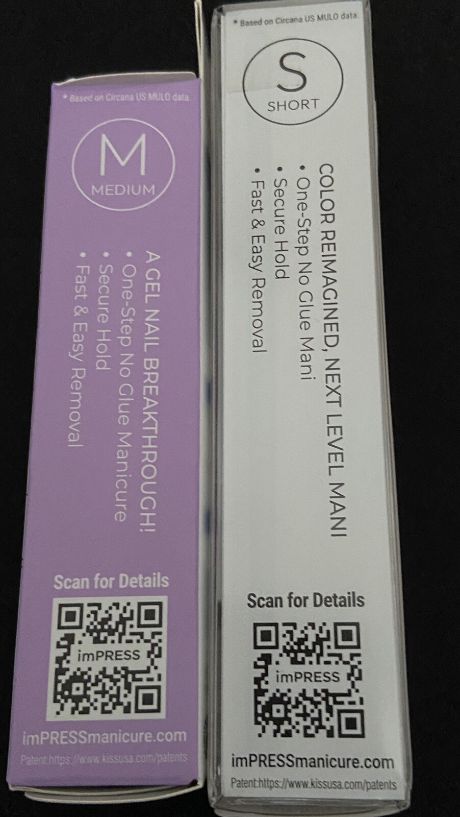 2 IMPRESS NO GLUE MANI PRESS ON NAILS PEEL AND PRESS-Sealed Box