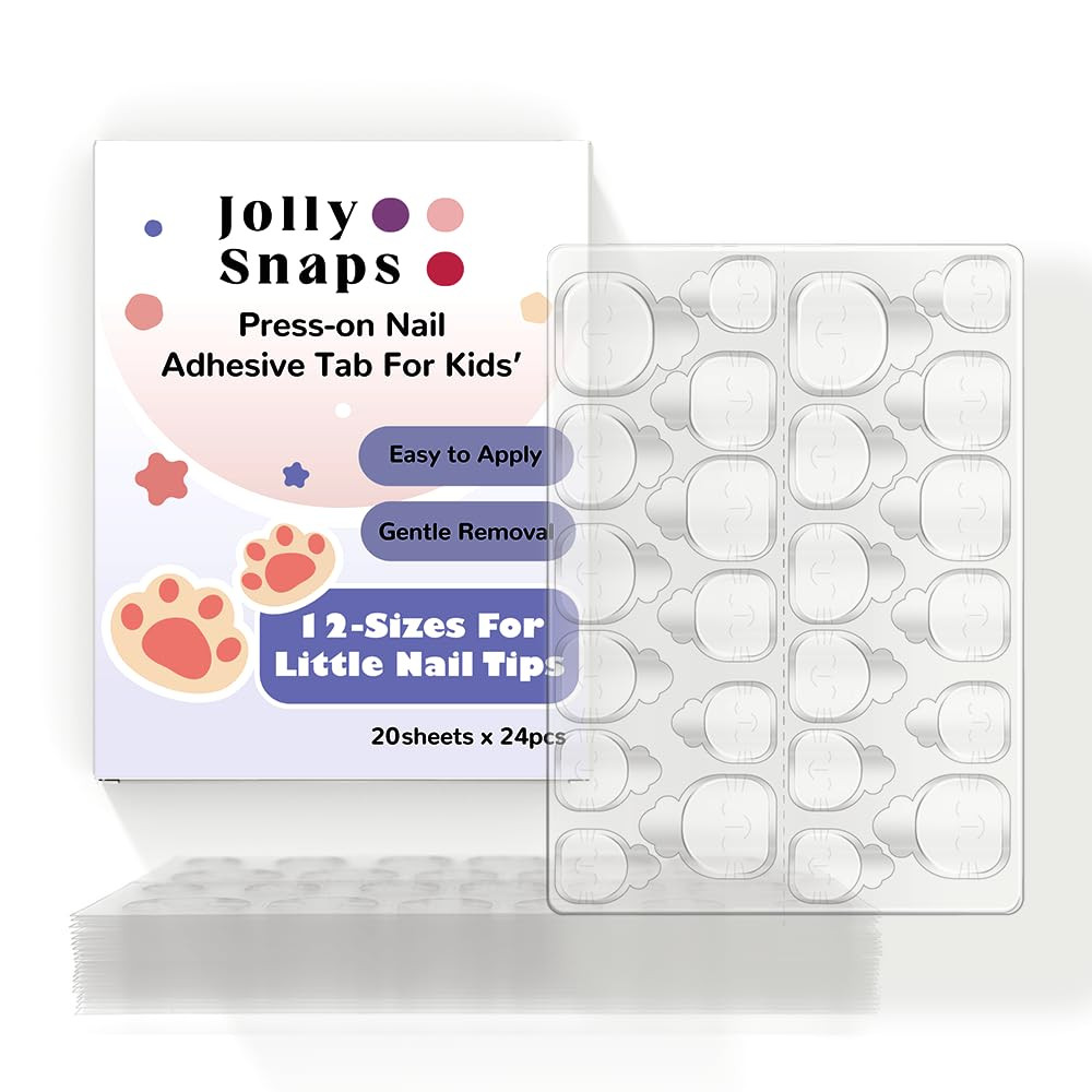 XS Non-Toxic Nail Adhesive Tabs for Kids | 480 PCS Extra Strong Sticky Tabs for