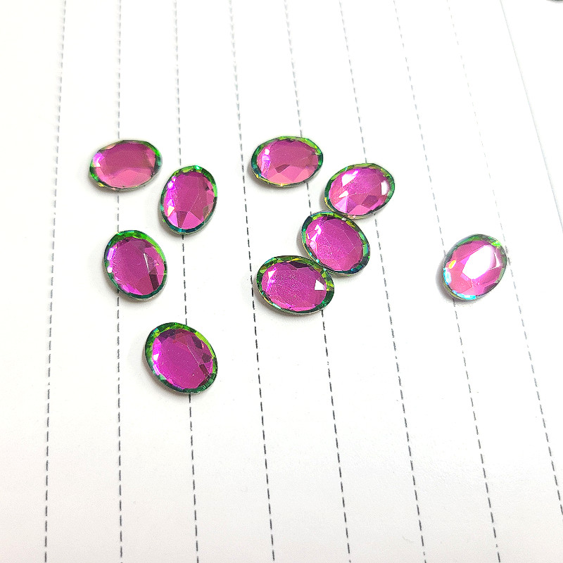 J.HOO Crystal 7603 Oval Flat Back Rhinestones 8×6mm Nail Art (10pcs)