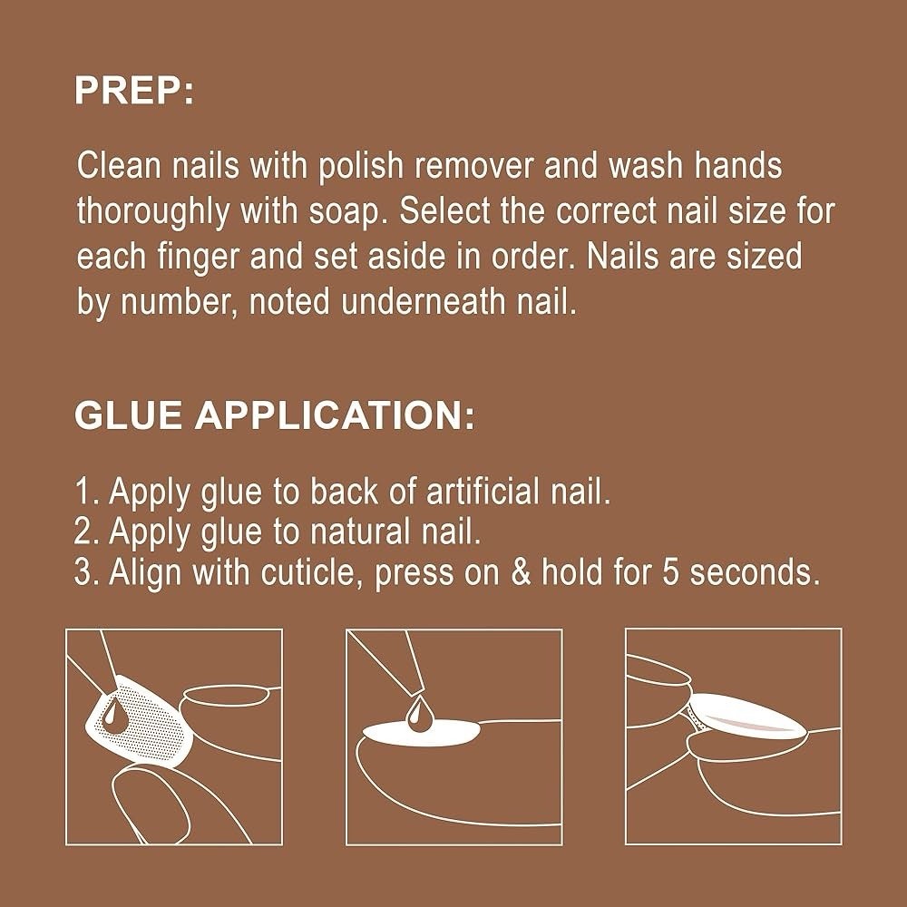 GoldFinger 2 pack Trendy False Nails Kit, Long Almond Shape Design Nail, Pink