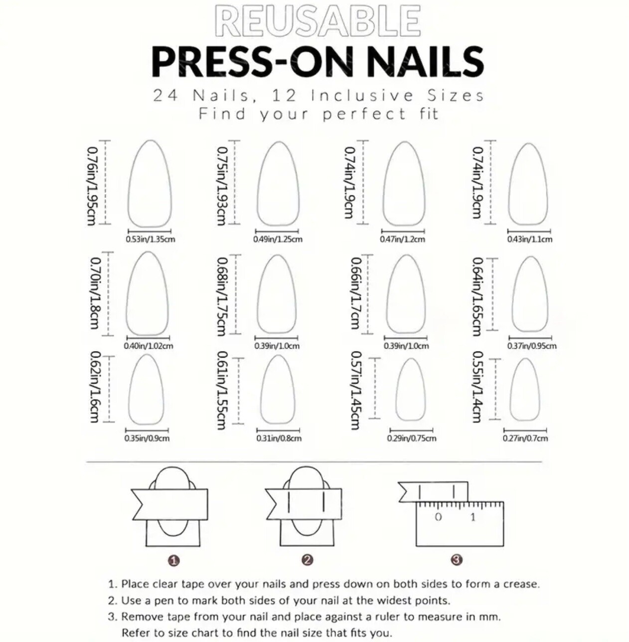 24pcs/set Acrylic Long Ballet Press on Nail Tips Coffin Wearing Reusable False