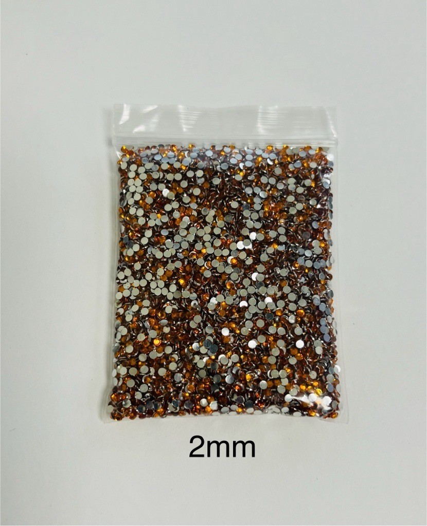 Orange Crystal Rhinestones Flat Back Round Jewelry Crafting Gem Multipack