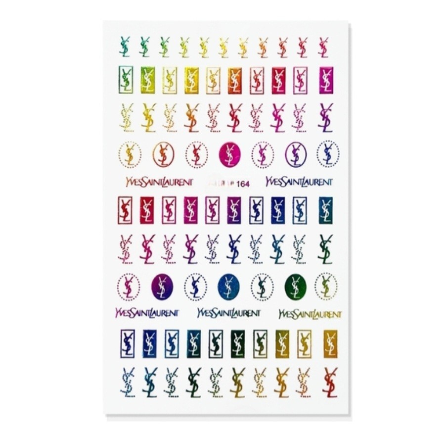 NWT NAIL ART DESIGN SELF-SEAL STICKERS HOLOGRAPHIC RAINBOW N°164!
