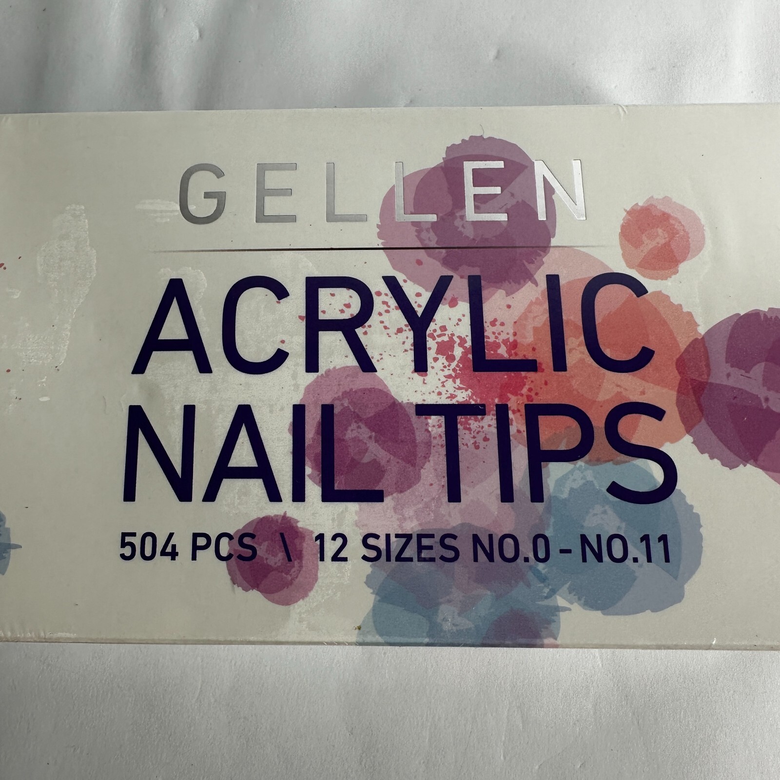 504 Pcs Gellen Acrylic Nail Tips, 12 sizes, Almond Shape