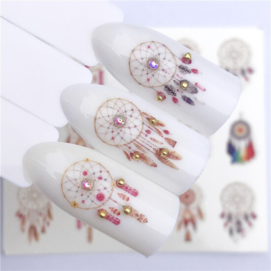Multicolor Dream Catcher PVC Nail Art Decoration Stickers #020-3104
