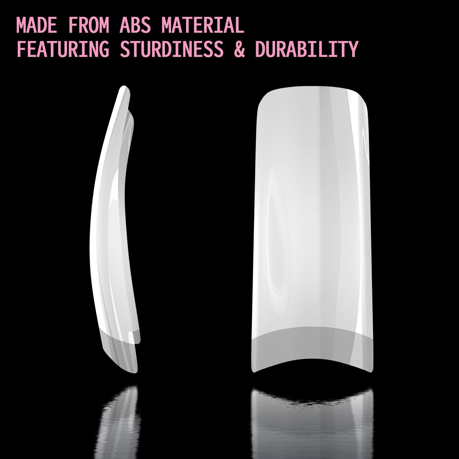 Matte Finish Acrylic Nail Tips with Clipper and Storage for Easy Organization